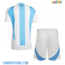 Camisa de time de futebol Argentina Replicas 1º Equipamento Infantil Copa America 2024 Manga Curta (+ Calças curtas)